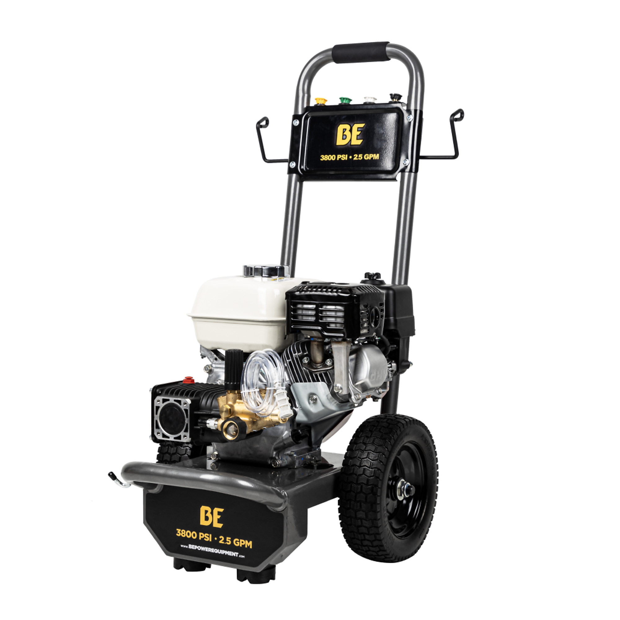 BE Power Equipment Gas Pressure Washer — 3800 PSI, 2.5 GPM, Honda GX200 Engine, AR Triplex Pump, Model# B3865HA